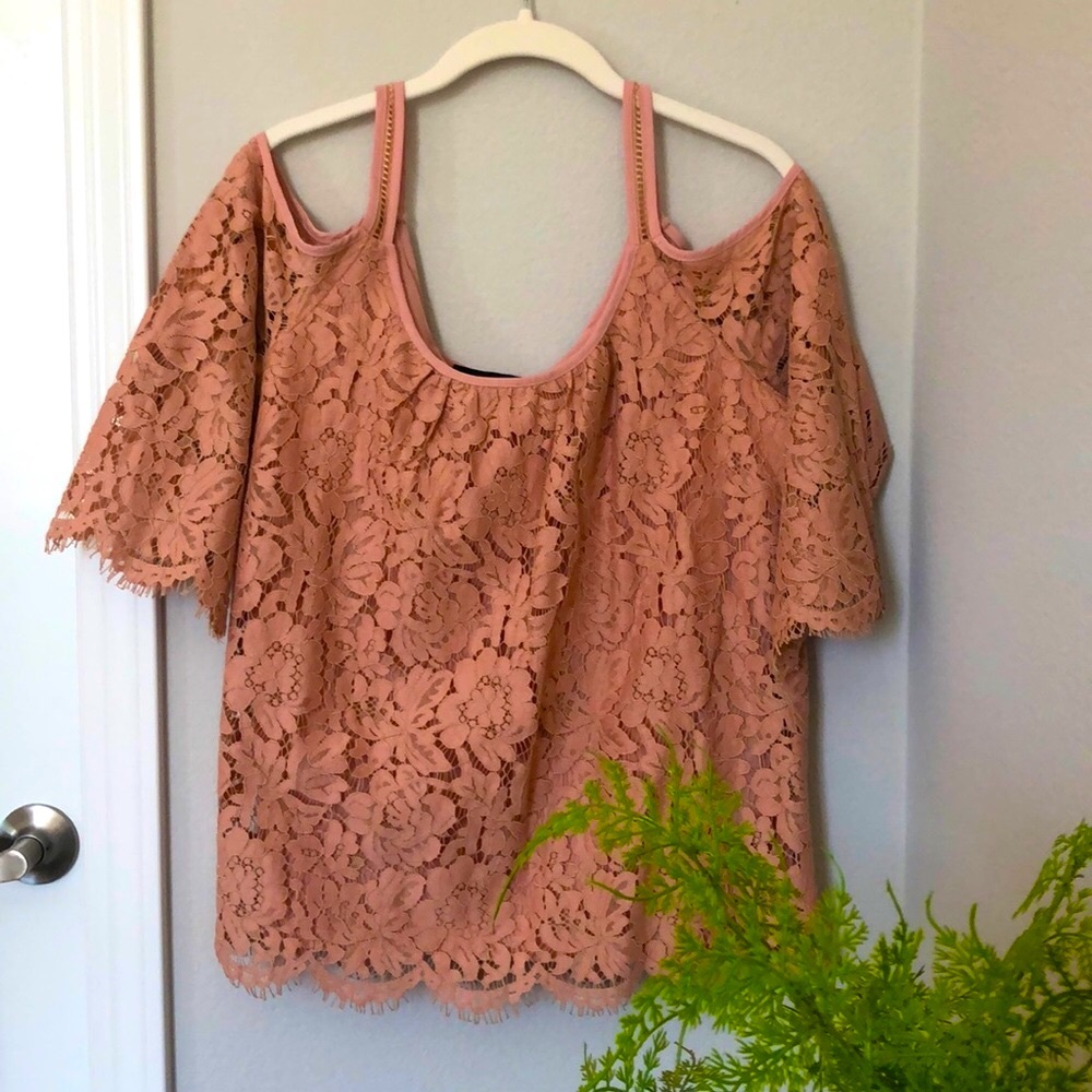 White House Black Market Lace Blouse